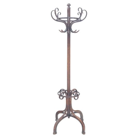 EstablishedLines Very Fine c1920s Thonet Atr. Bent Beechwood Revolving Coat Rack