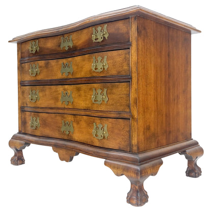 EstablishedLines Light Mahogany Ball & Claw Feet Brass Hardware 4 Drawers Bachelor Chest Dresser