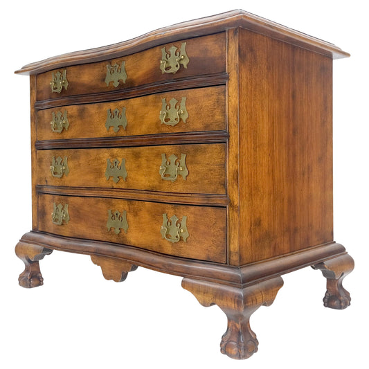 EstablishedLines Light Mahogany Ball & Claw Feet Brass Hardware 4 Drawers Bachelor Chest Dresser
