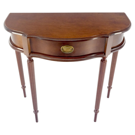 EstablishedLines Demi Lune One Drawer Mahogany Console Entry Hall Table MINT
