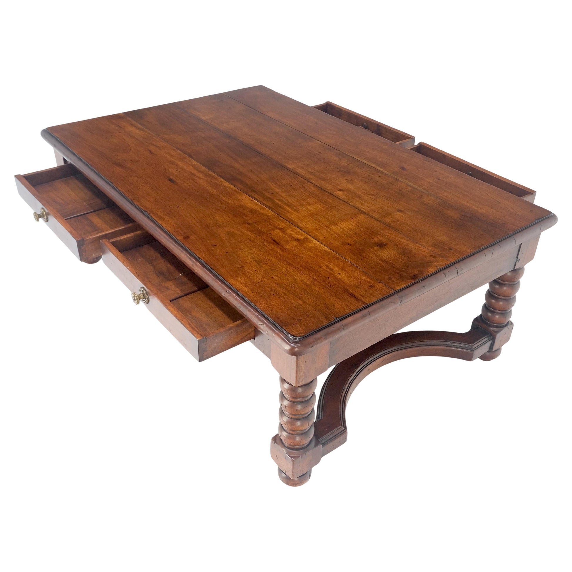 EstablishedLines Heavy Large 30x54 Spanish Colonial Solid Mahogany Italian Coffee Table w/ Drawer