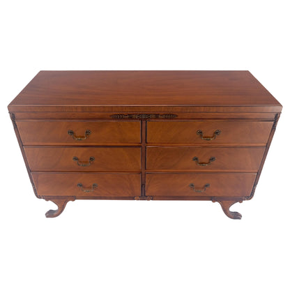 EstablishedLines Duncan Phyve Mahogany 6 Drawers Splayed Carved Legs 6 Drawers Dresser MINT