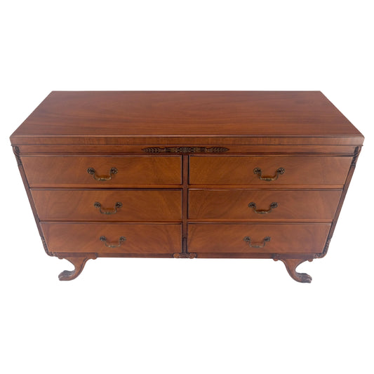 EstablishedLines Duncan Phyve Mahogany 6 Drawers Splayed Carved Legs 6 Drawers Dresser MINT