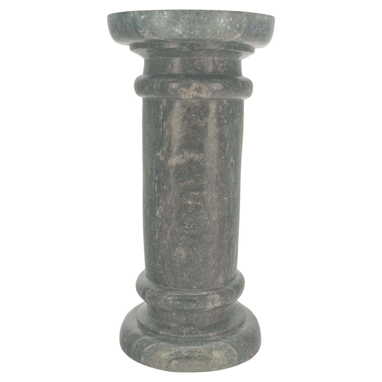 EstablishedLines Large 15" Diameter Turned Marble Pedestal MINT