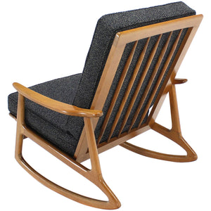 Danish Modern Rocking Lounge Chair New Upholstery