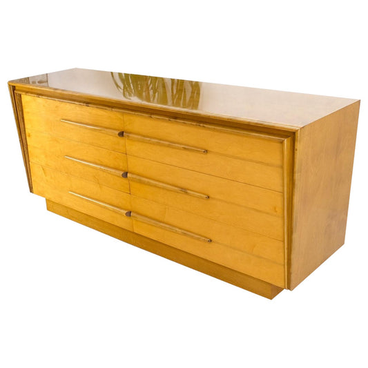 Lacquered Blond Birch 6 Drawer Swedish Mid-Century Modern Dresser Credenza Mint