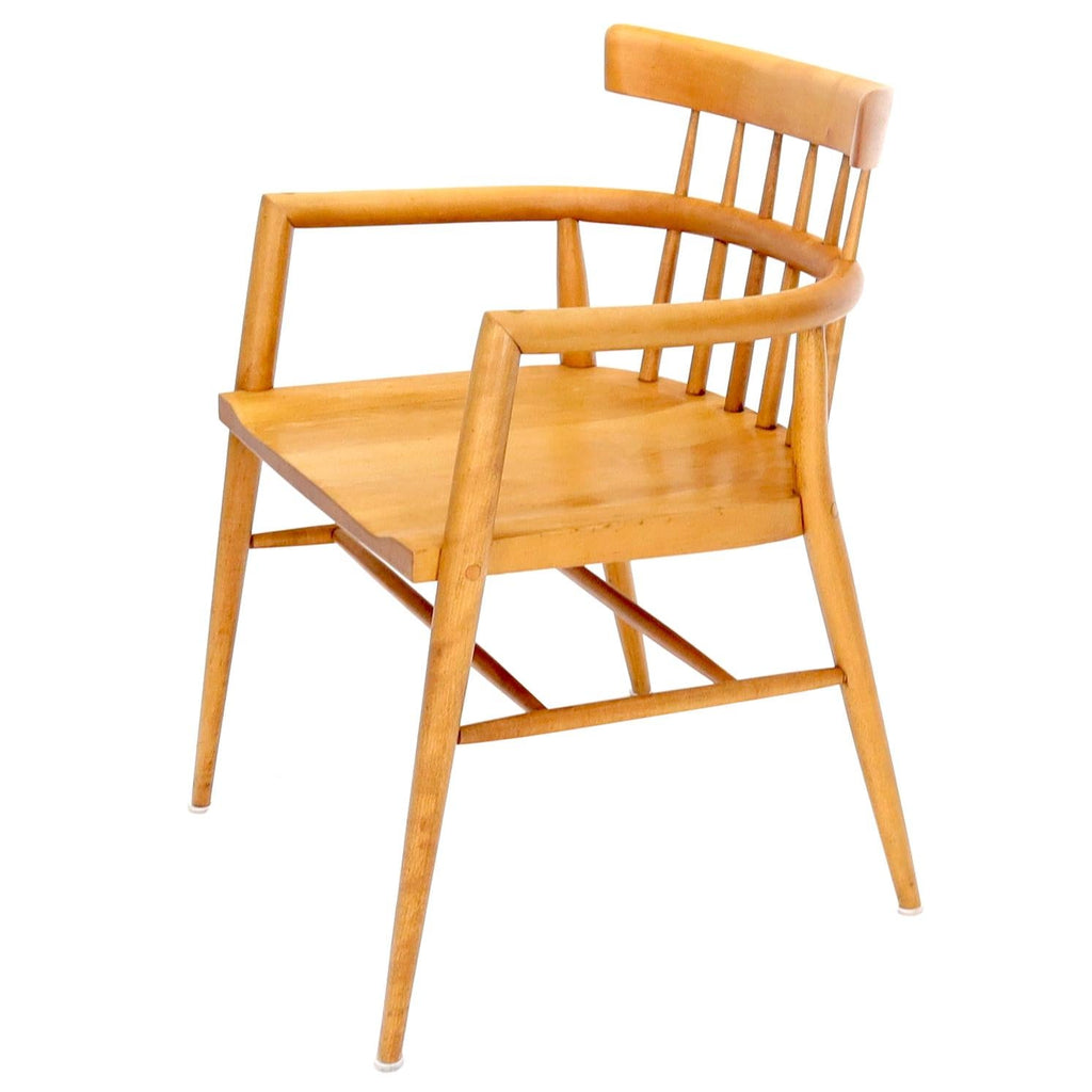 Solid Birch Barrel Back Bent Wood Spindle Back Armchair Desk Chair
