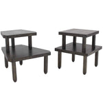 Non Matching Pair of Cerused Finish Step End Tables