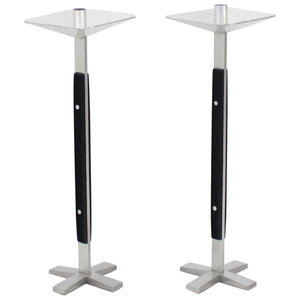 Pair of Large Oversize Tall Swiss Made Candlesticks