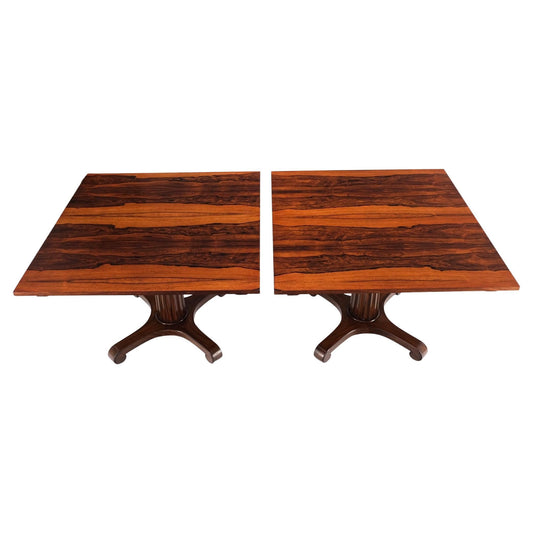 Two Part Rosewood Two Pedestals Dining Table Game Table Mint