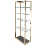 Mid-Century Modern Glass and Metal Etagere