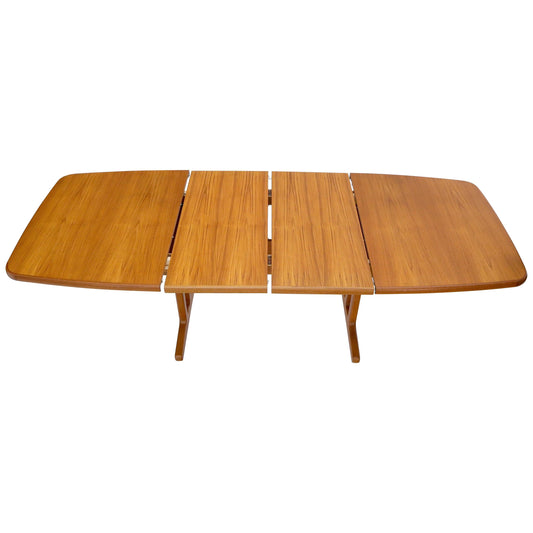 Danish Teak 2 Self Containing Extension Boards Dining Table