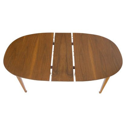 Oval Walnut Square Tapered Legs Mid Century Modern Dining Conference Table Mint