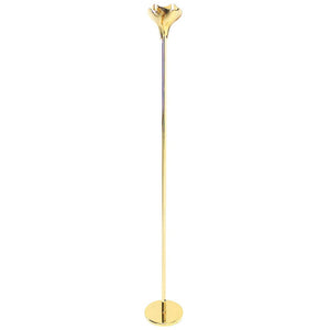 Gianfranco Frattini Brass Floor Lamp with Dimmer Scallop or Lotus Shade