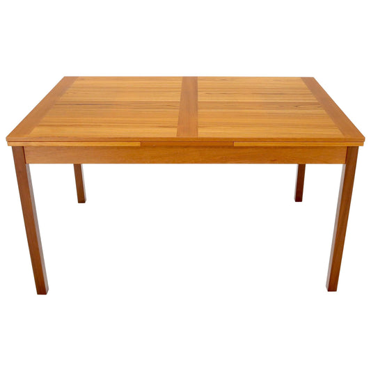 Danish Mid-Century Modern Teak Refectory Dining Table Leaves