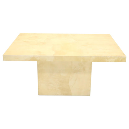 Lacquered Parchment Goat Skin Dining Conference Table