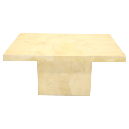 Lacquered Parchment Goat Skin Dining Conference Table