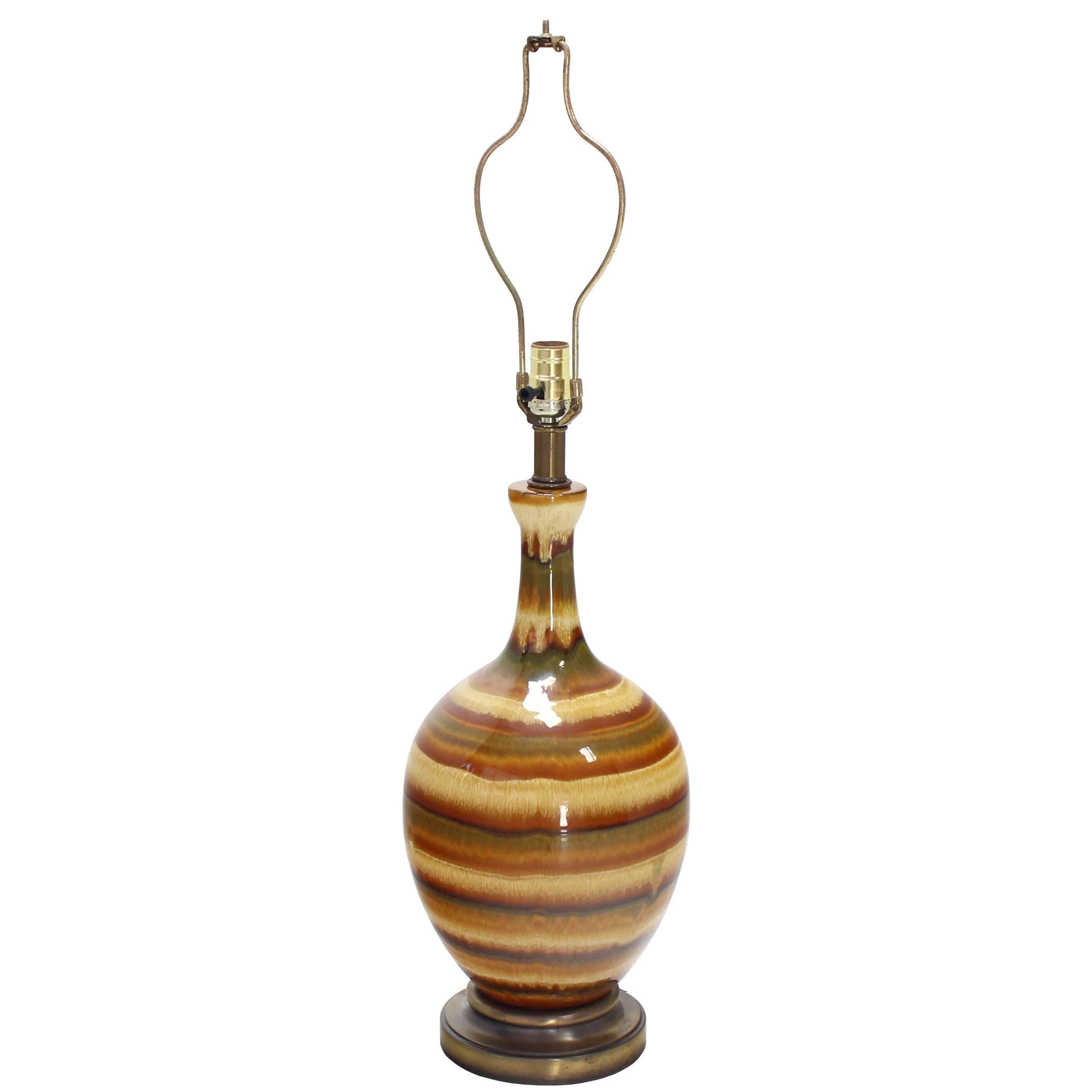 Glaized Art Potter Mid-Century Modern Table Lamp