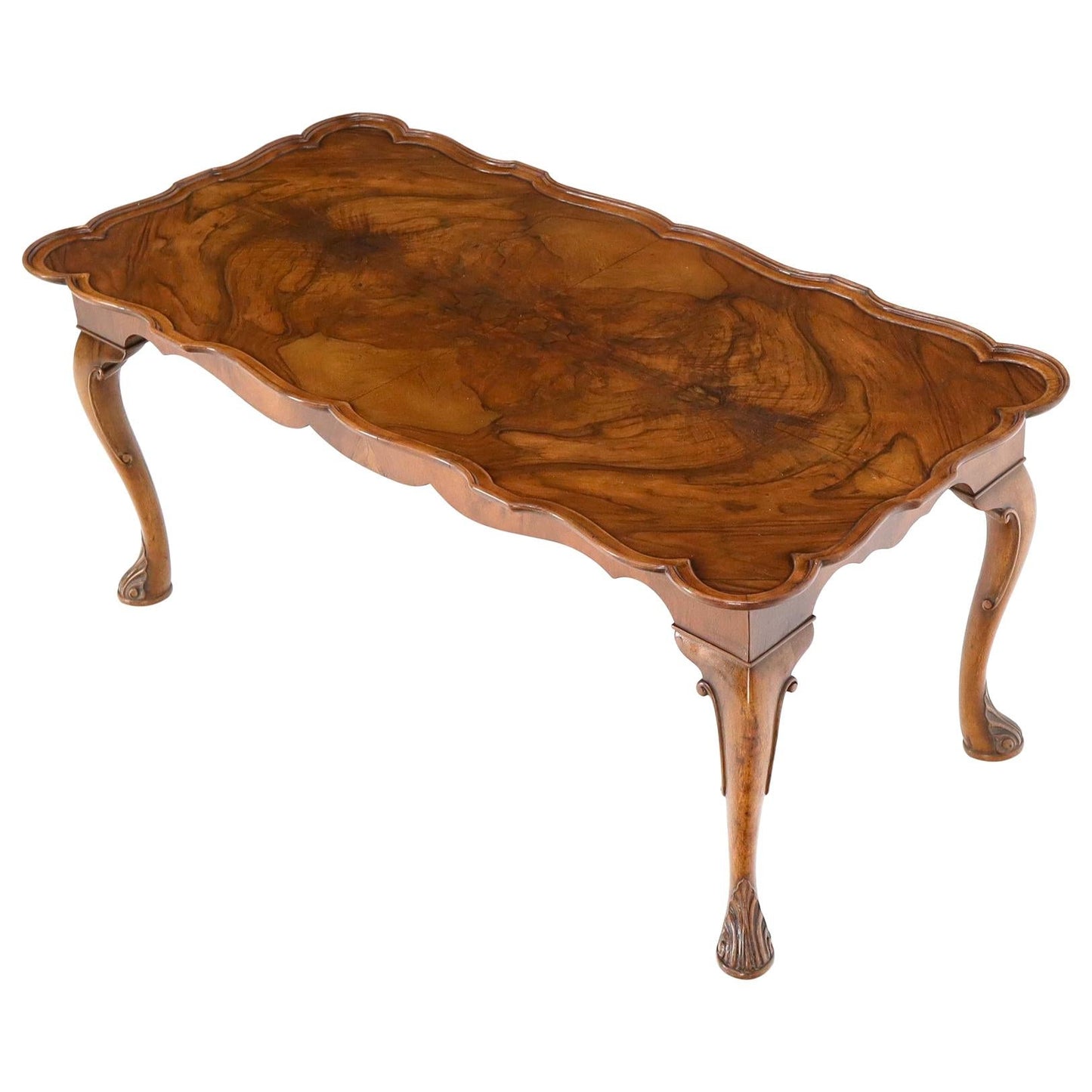 Vivid Burl Walnut Grain Italian Coffee Table