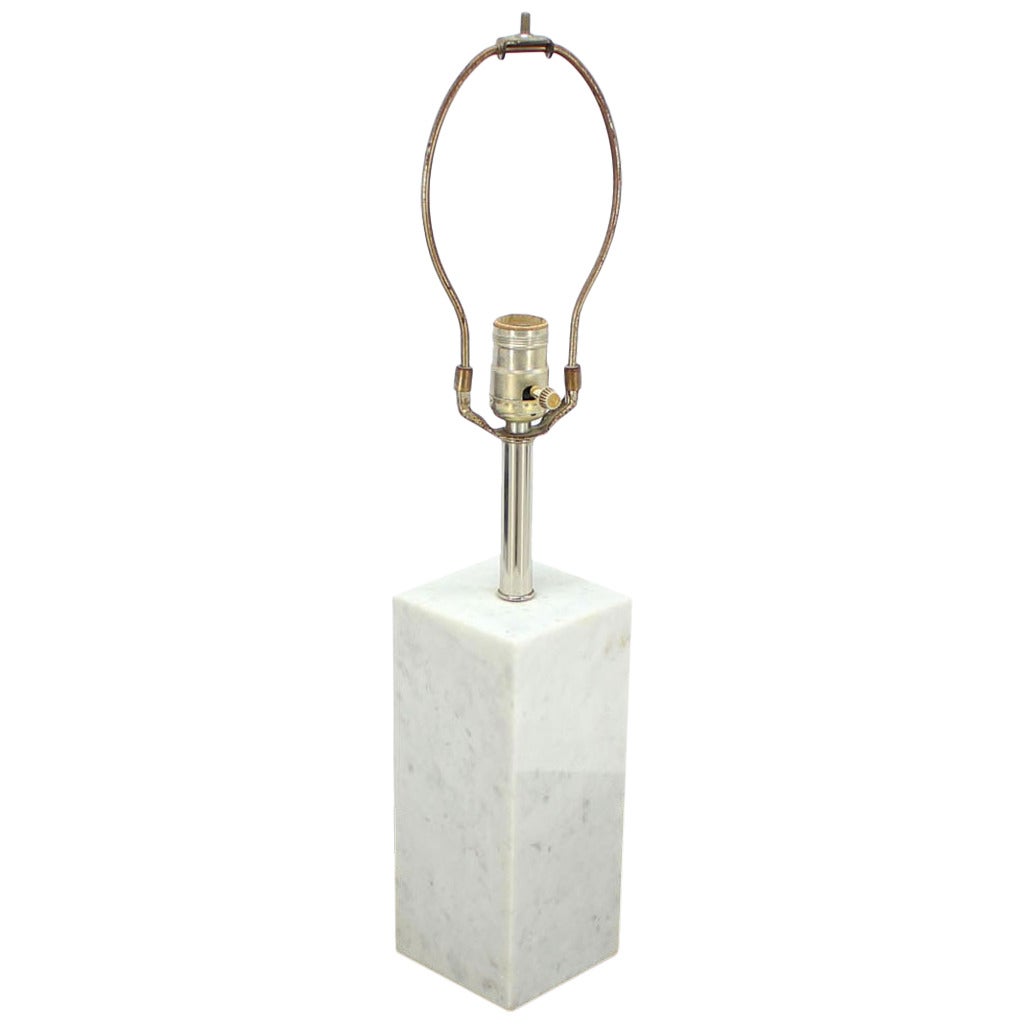 Marble Cube Shape, Mid-Century Modern Table Lamp