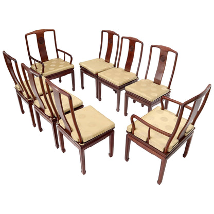 Set of 8 Solid Rosewood High Quality Chinese Asian Dining Room Chairs