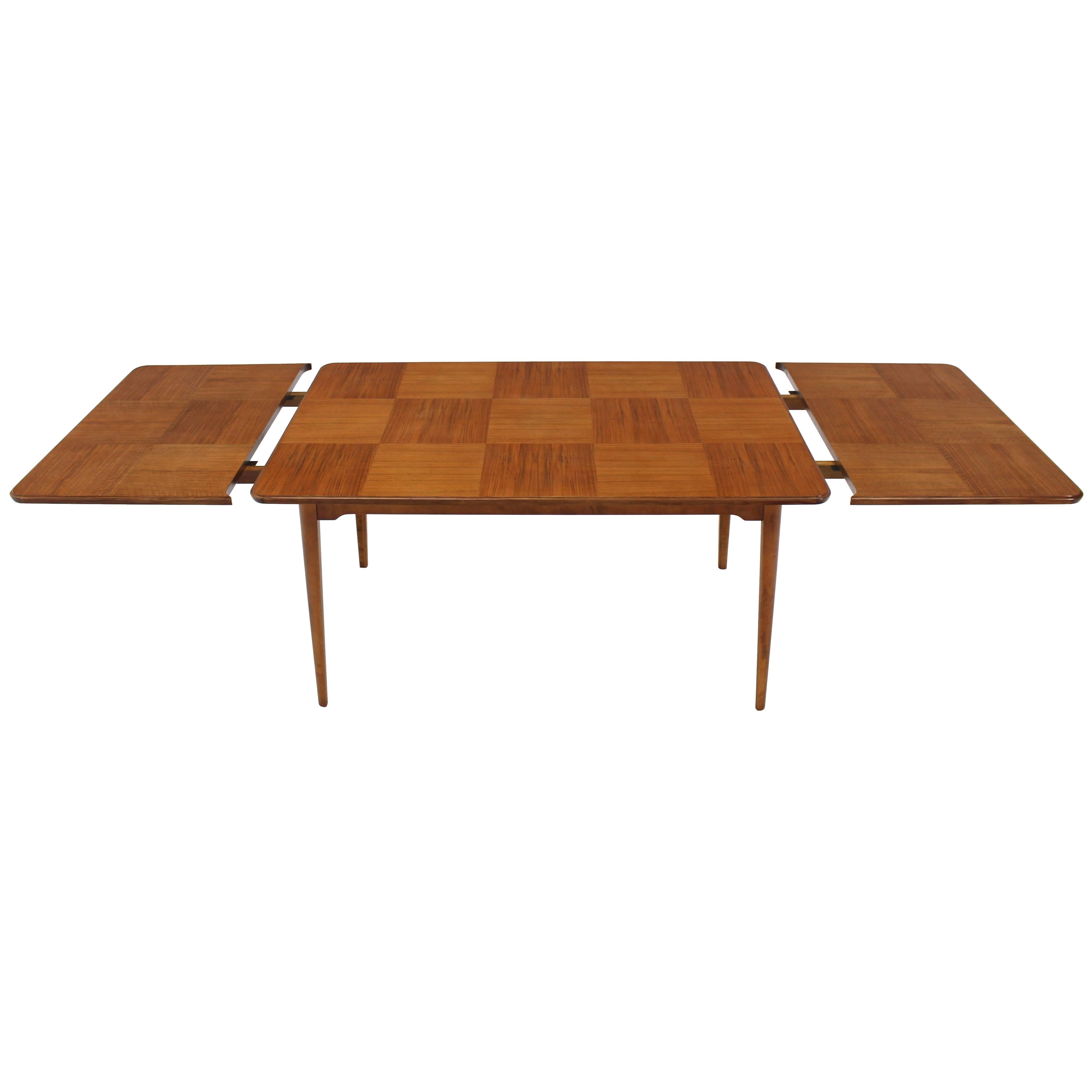 Rare Edmund Spence Checker Pattern Dining Table