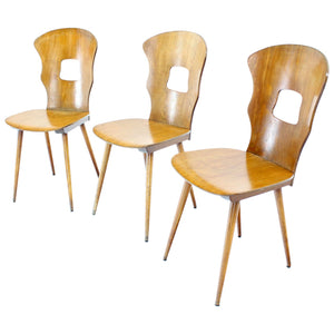 Set of Three Molded Plywood Chairs