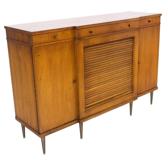 Widdicomb Tambour Doors Compartment Console Server Credenza Cabinet Sideboard