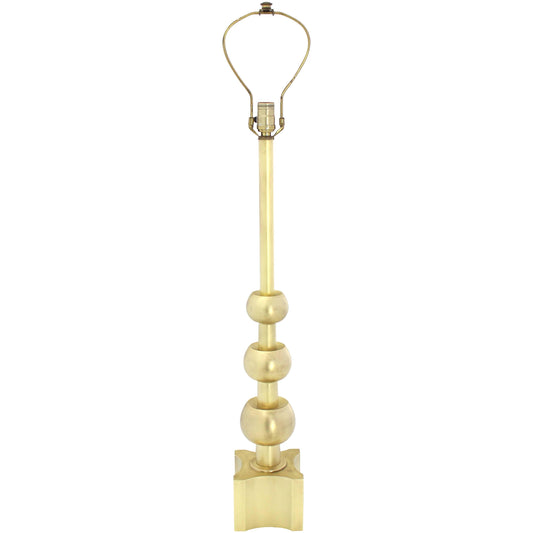 Stiffel Brass Table Lamp Mid Century Modern Stacked Orbits Jacks Base Pattern