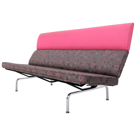 Charles Eames Herman Miller Mid Century Modern Multi Color Compact Sofa Loveseat