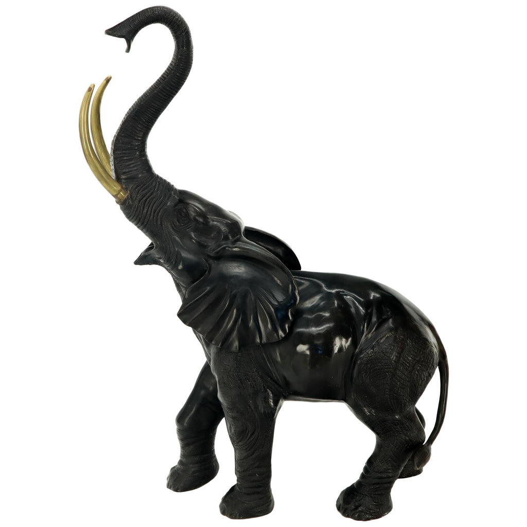 Huge 55” Tall High Bronze Elephant Sculpture