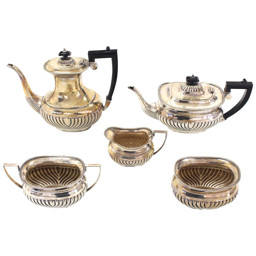 Five Pieces English Silver Plated Sheffield Tea or Coffee Set