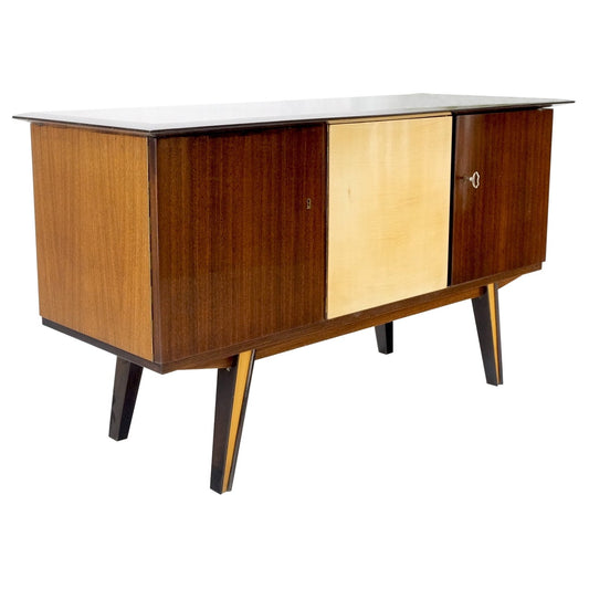 German Art Deco Mid-Century Modern High Gloss 3 Door Petit Credenza Chest Mint!