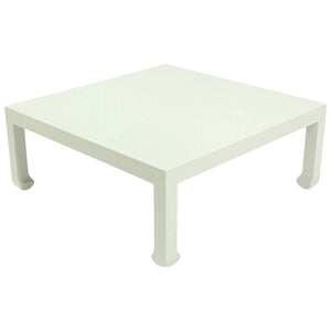 Large Cloth-Covered Square Coffee Table