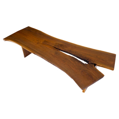 Oversize Live Edge Dining Farm Conference Solid Oiled Walnut Table