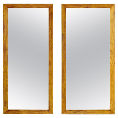 Pair of Mid Century Modern Rectangle Wall Mirrors by Henredon Mint!