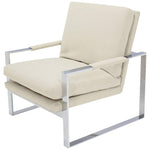 Baughman Chrome Lounge Chair with New Upholstery