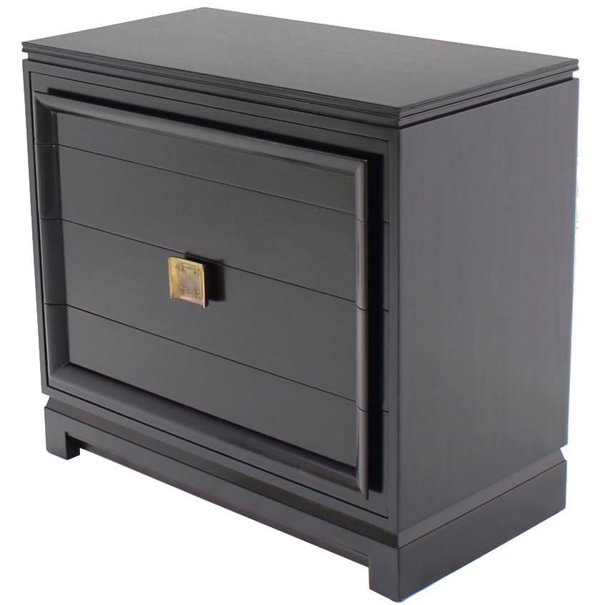 Black Lacquer Four Drawer Bachelor Chest