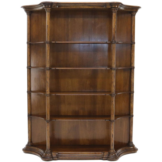 Large Oversize Figural Country French Style Open Bookcase with Spindles