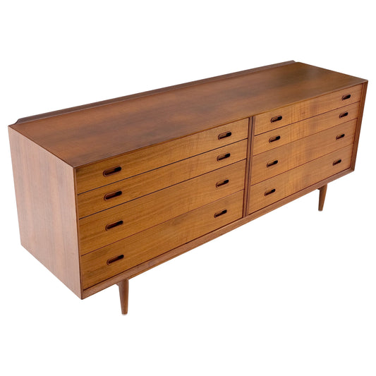 Vodder Sibast Danish Mid-Century Modern Teak Long 8 Drawers Credenza Dresser