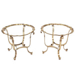 Pair of Round Scalloped Edge Side Tables