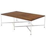 Z Base Stainless Base Solid Top Coffee Table