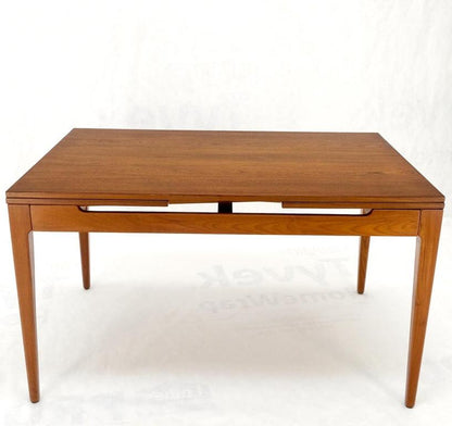 Danish Mid-Century Modern Teak Refectory Dining Table Two Leafs Mint!