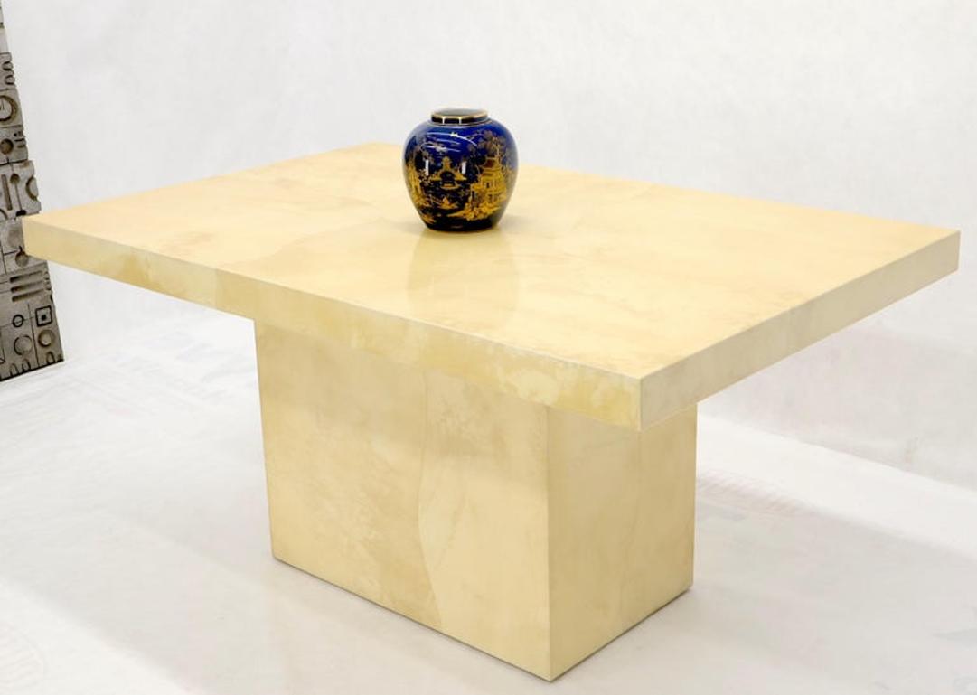 Lacquered Parchment Goat Skin Dining Conference Table