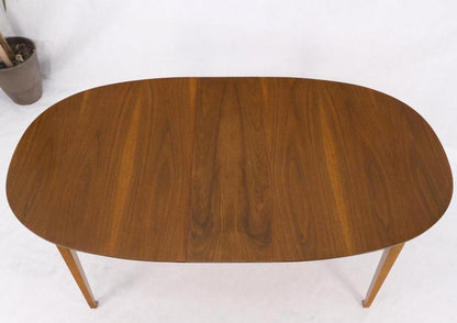 Oval Walnut Square Tapered Legs Mid Century Modern Dining Conference Table Mint