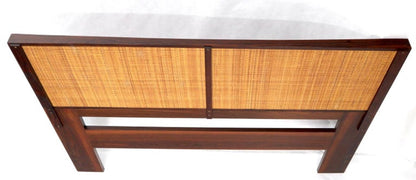 Reversible Cane to Rosewood Queen Size Headboard Bed