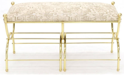 Solid Brass Frame Midcentury Window Bench New Upholstery