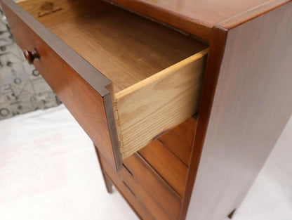 Mid-Century Modern American Walnut Tall Skinny Lingerie Chest Dresser