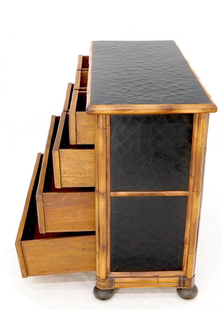 Rattan 7 Drawer Bachelor Chest of Drawers by Baker