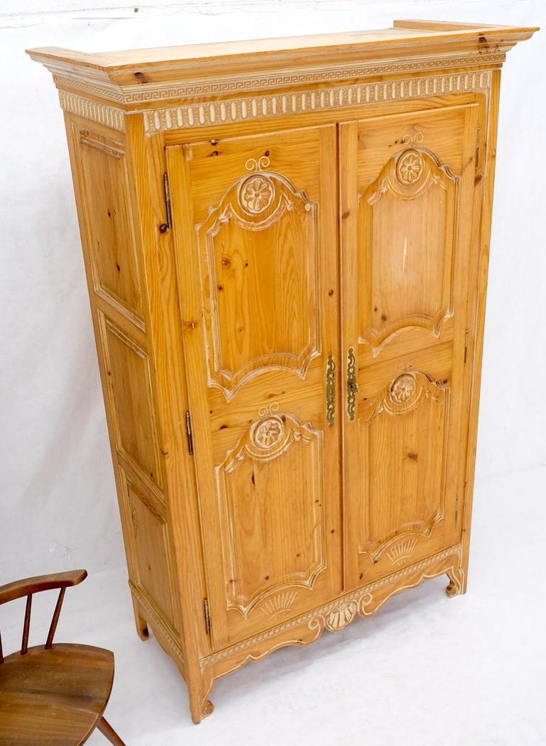 Country French Pine Wardrobe Storage Cabinet